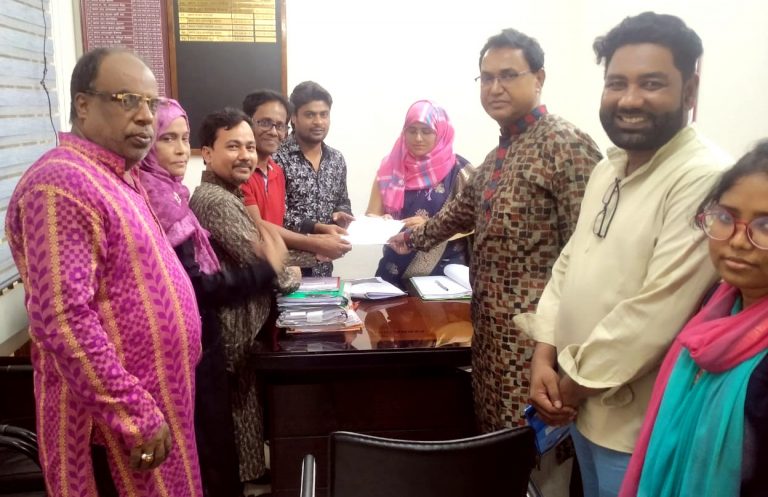 জেলা প্রশাসক বরাবর সাংস্কৃতিক সংগঠনের তালিকা প্রদান